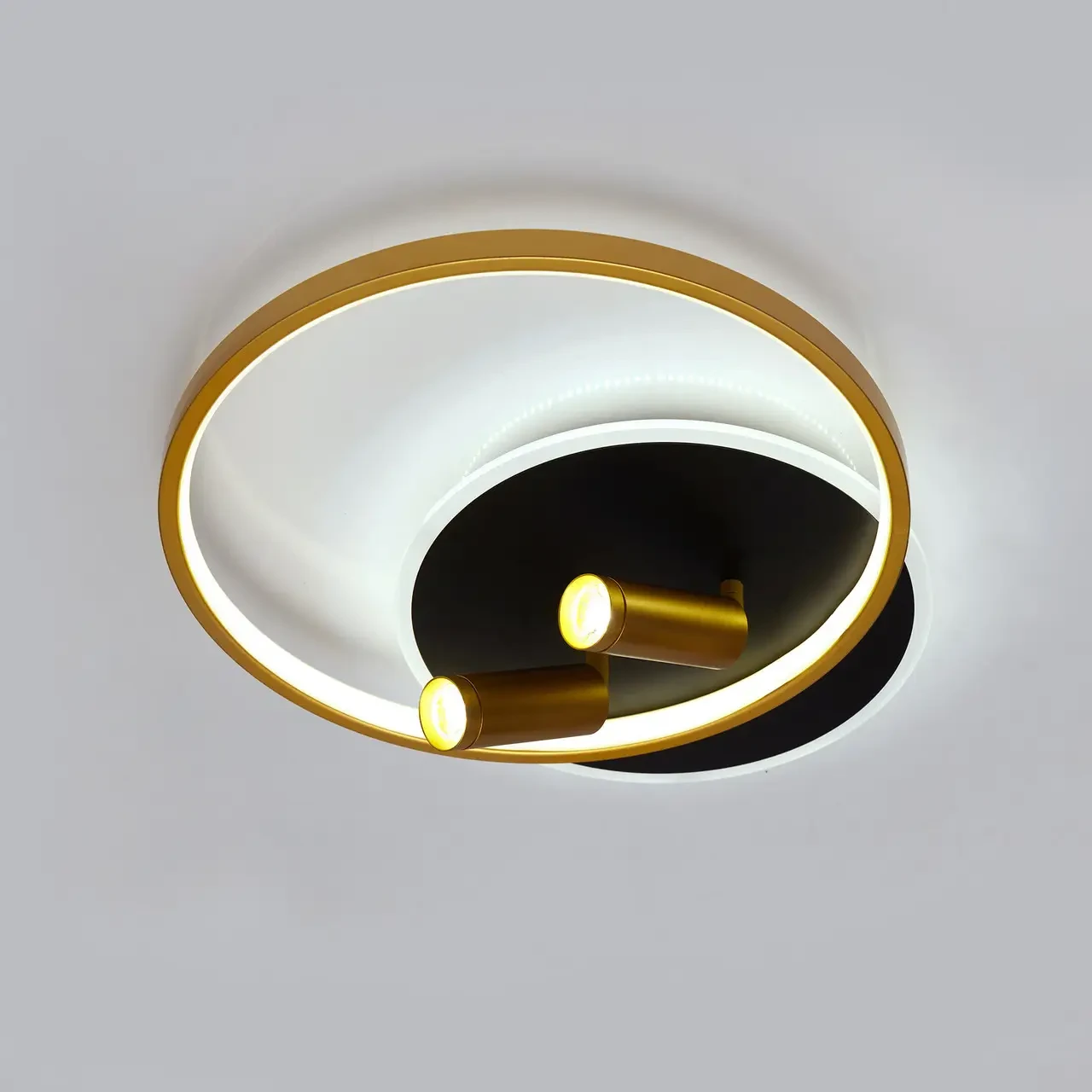 Люстра светодиодная Svet 90W с подсветкой 3000-6000К Черный/Золотой (SY-9305/R2 PLG+BK)