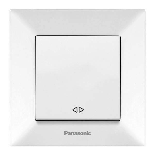 Выключатель 1-клавишный Panasonic Arkedia Slim перекрестный Белый (480100201)