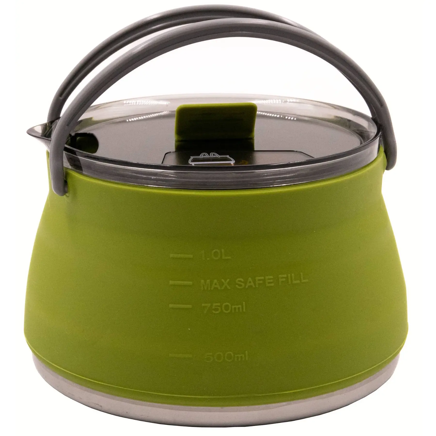 Чайник Tramp TRC-125 силиконовый с металлическим дном 1 л Олива