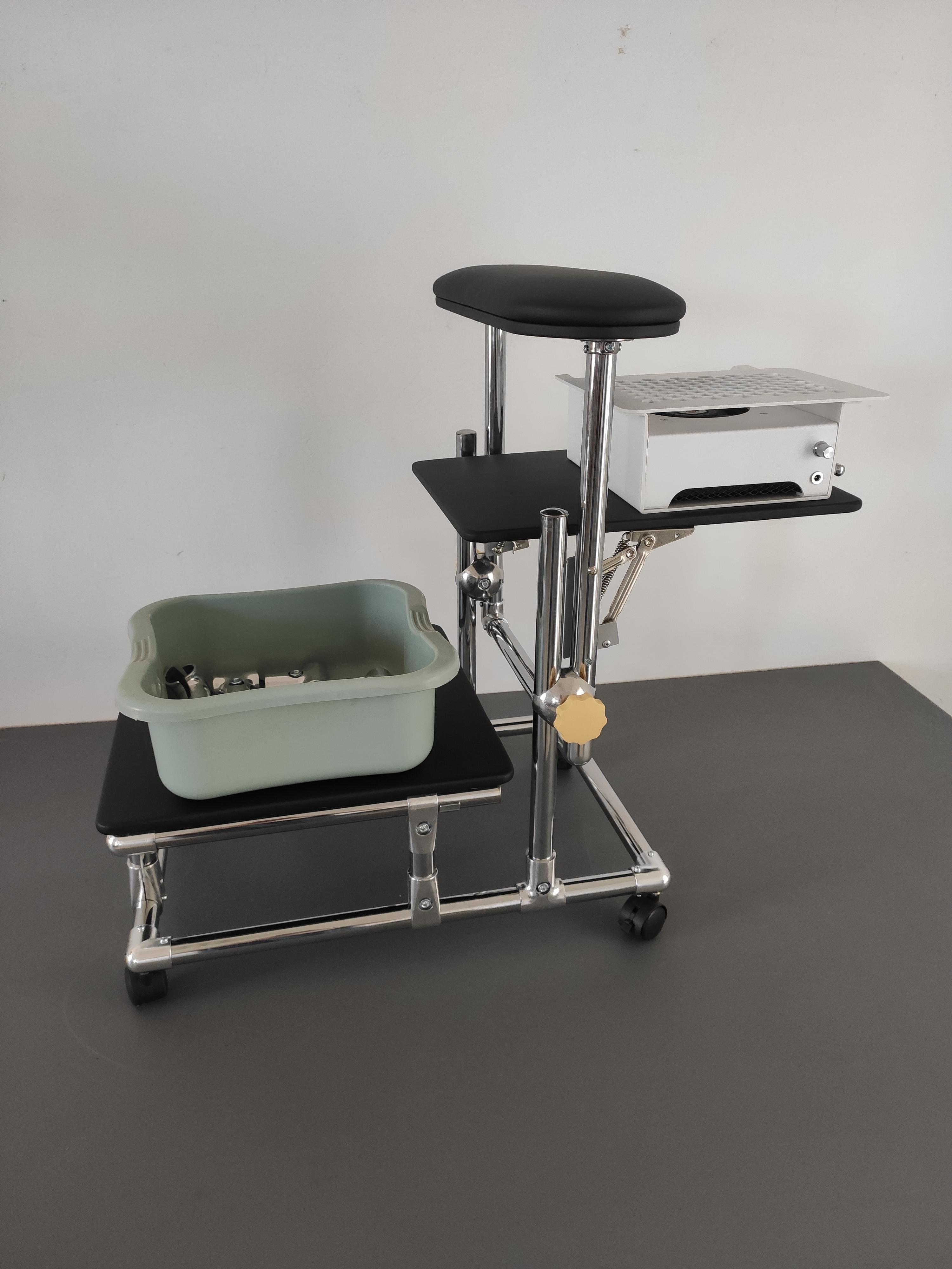 Подставка для педикюра TERTIO 2в1 с полкой Черный