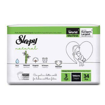 Підгузки дитячі Sleepy Natural Midi-3 4-9 кг 34 шт. (13311557)