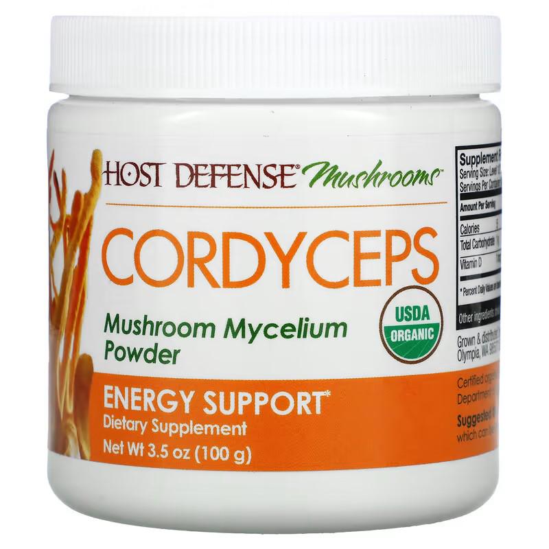 Кордицепс Fungi Perfecti Host Defense Mushrooms Cordyceps Mushroom Mycelium Powder 100 g