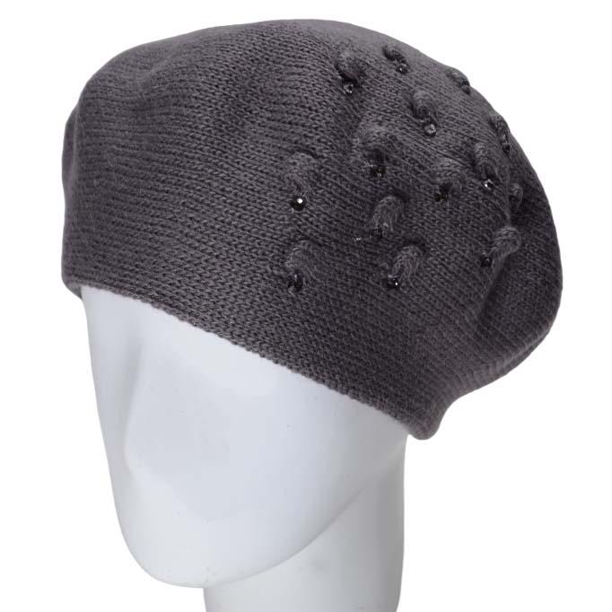 Берет женский Lirus Капри двойной шерстяной Дымчатый (118904)