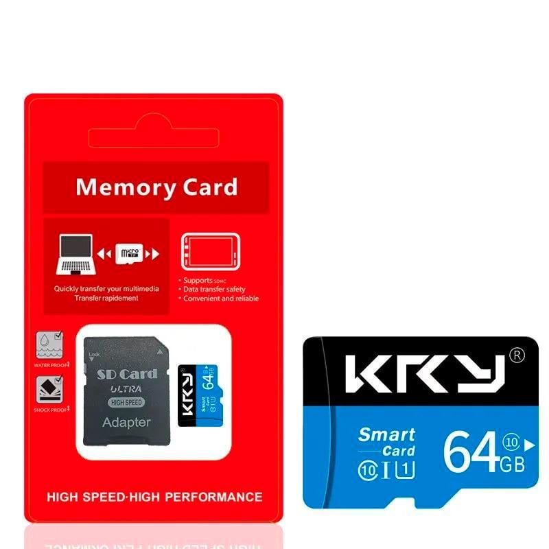 Карта памяти KRY MicroSDXC Smart Card A1 64 GB Class 10 90 MB/S с SD адаптером (587-2222)