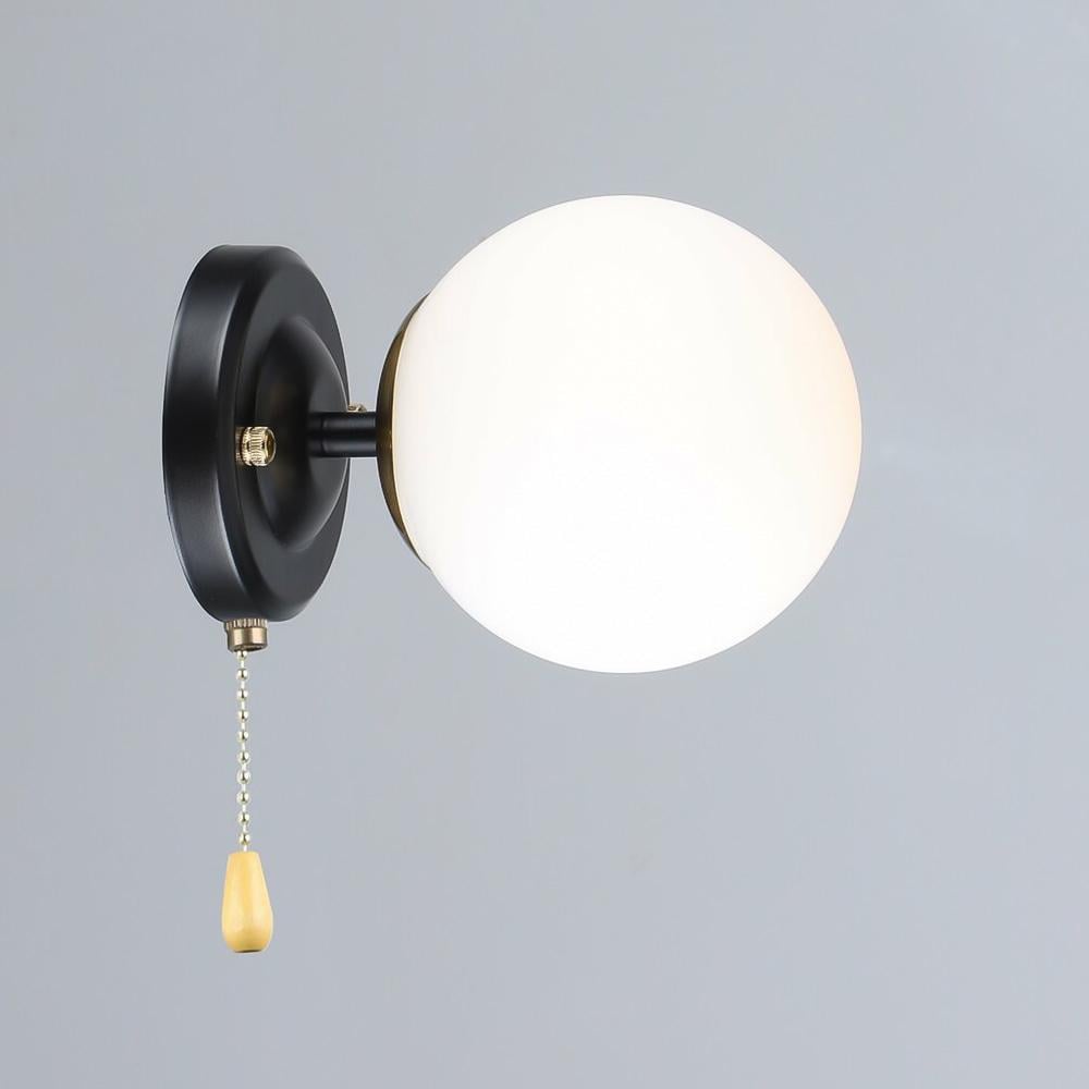Светильник настенный шар Light House SRS-20489/1W плафон белый Черный/Медь