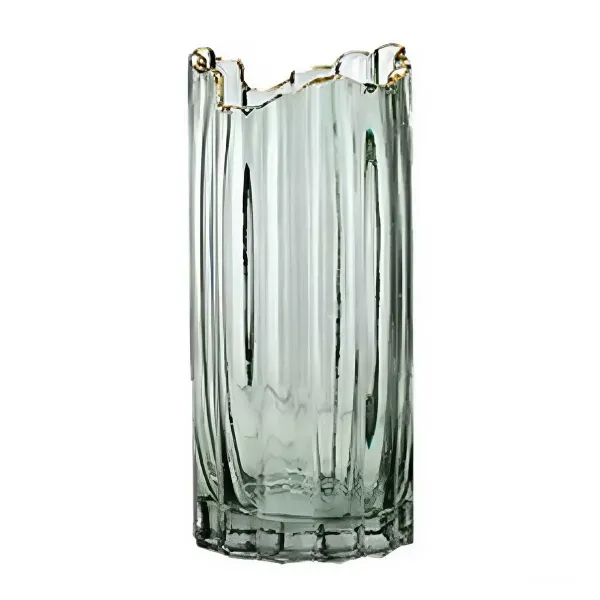 ᐉ Ваза декоративная Glass Flower стеклянная 24,5 см Зеленый (HP