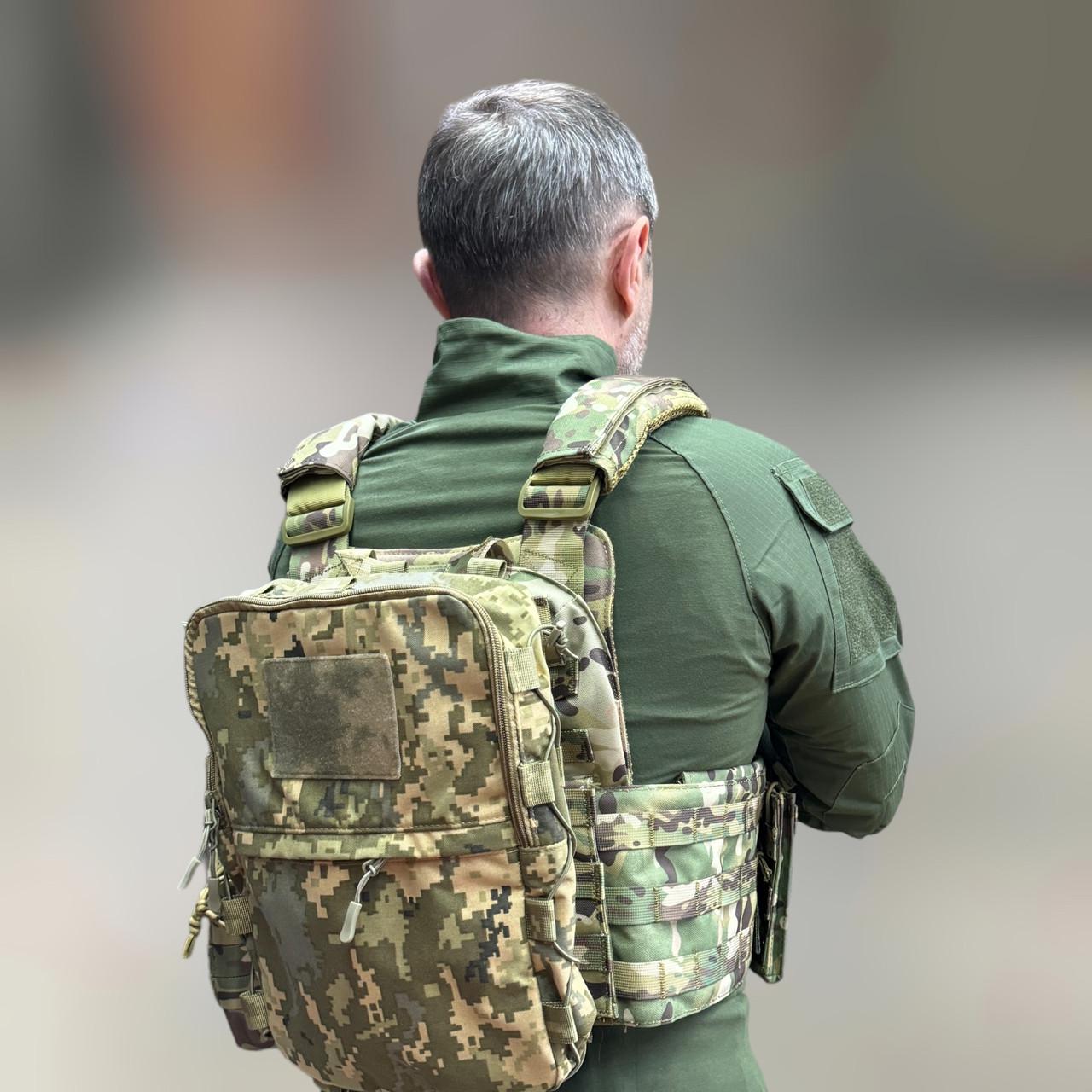 Подсумок-рюкзак WinTac на плитоноске Molle Cordura 1000D Пиксель (245385)