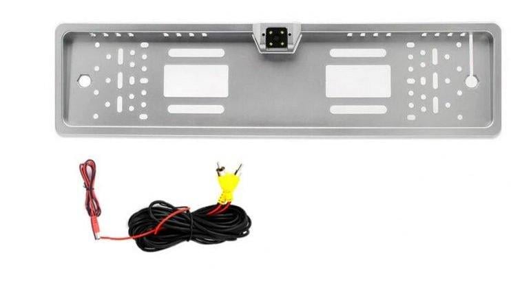 Камера заднего вида-рамка 16 LED с подсветкой номера Silver (ML-1534)