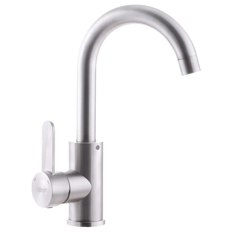 Смеситель для умывальника Zerix SAS-001 из нержавеющей стали SUS304 (ZX3117)