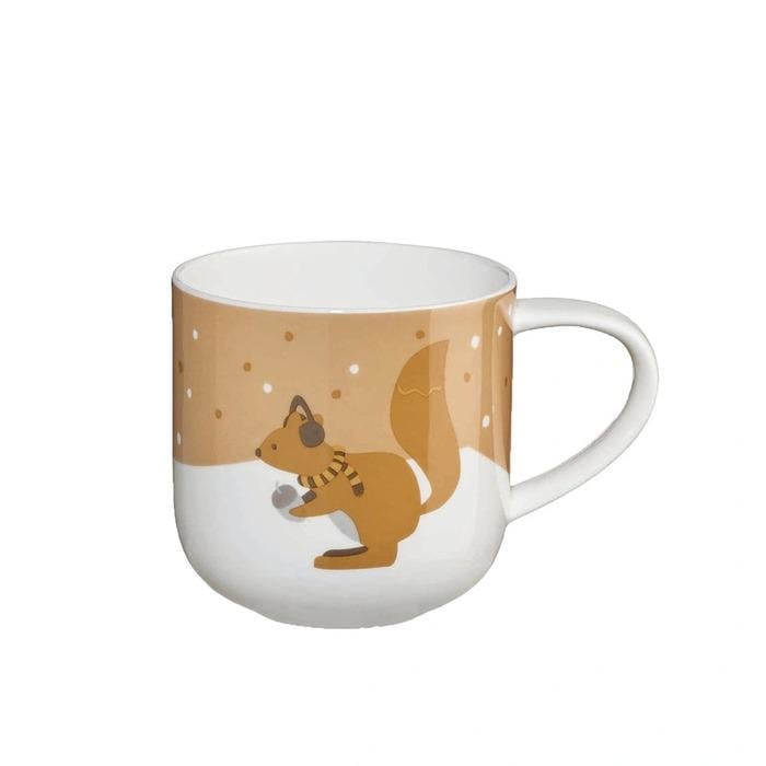 Чашка для кофе ASA-Selection Coppa Winter Animals Белочка фарфоровая 400 мл (2619419)