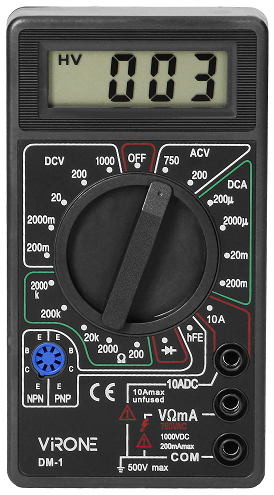 Мультиметр тестер універсальний DM-1 VIRONE ORNO