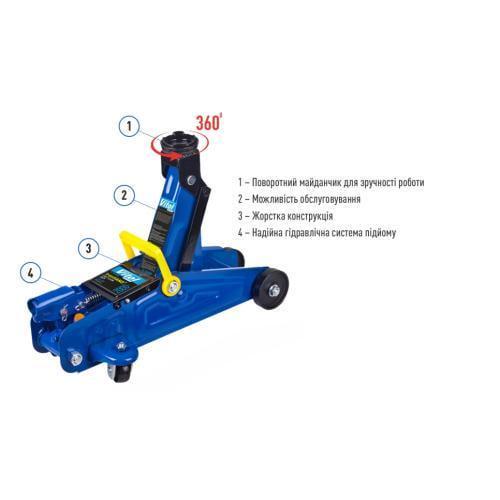 Домкрат гидравлический IRON HAND 2 т 125-300 мм I (IH-125300DP) - фото 3 Домкрат гидравлический IRON HAND 2 т 125-300 мм I (IH-125300DP) - фото 3