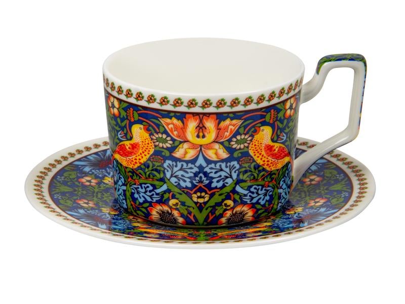 Чашка чайная фарфоровая с блюдцем Lefard Моррис 924-863 250 мл Синий Чашка чайная фарфоровая с блюдцем Lefard Моррис 924-863 250 мл Синий