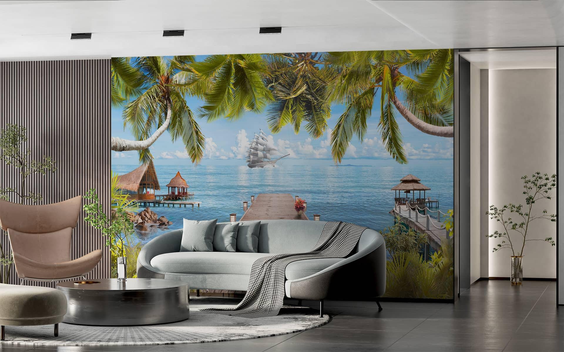 Фотообои флизелиновые Styleo Print-walls Тишина между волнами 0483 400х250 см (Pw-0483/4)