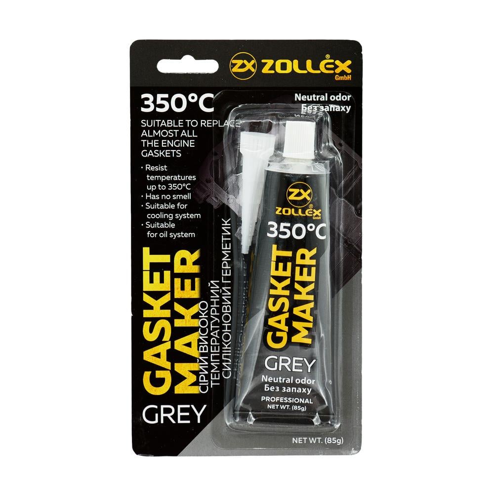 Герметик прокладка Zollex Grey Gasket Maker +350 ° C 85 г Сірий (3500)