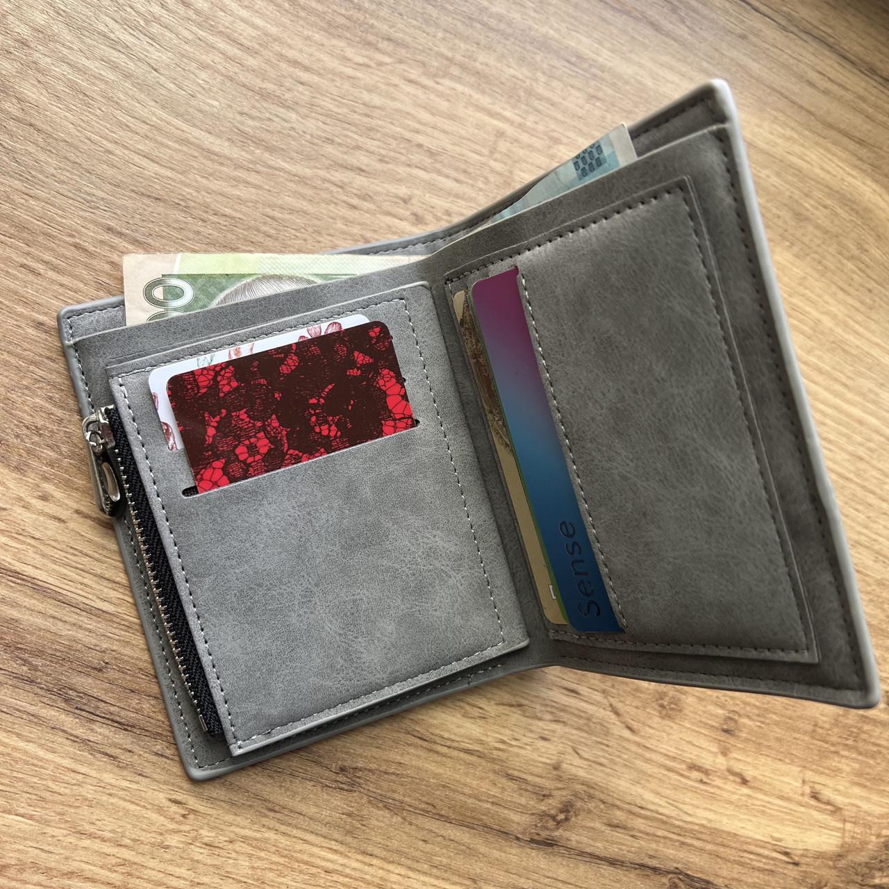 Кошелек вертикальный с монетницей Baellerry Серый (w022-4) - фото 5 Кошелек вертикальный с монетницей Baellerry Серый (w022-4) - фото 5