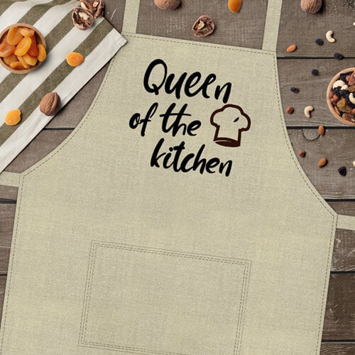 Фартук с надписью "Queen of the kitchen" 75х51 см (FRT_19N017) Фартук с надписью "Queen of the kitchen" 75х51 см (FRT_19N017)