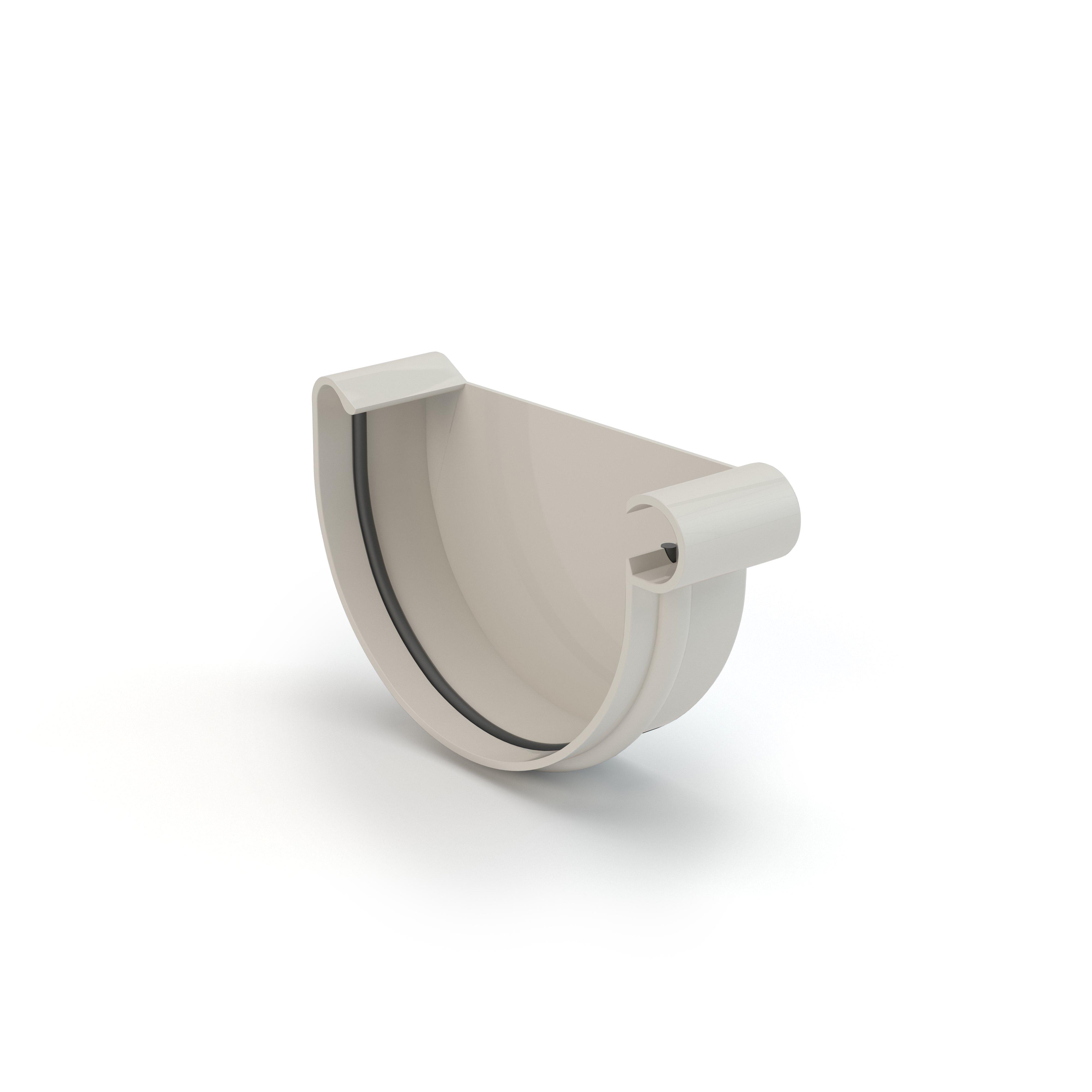 Заглушка ринви права Gamrat 100 мм Білий (312-726-100)