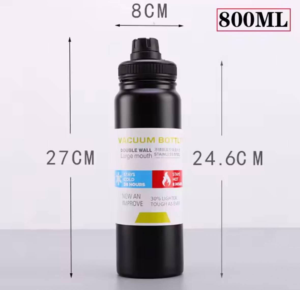 Термос спортивний 800 мл Чорний (21736102) - фото 7 Термос спортивний 800 мл Чорний (21736102) - фото 7