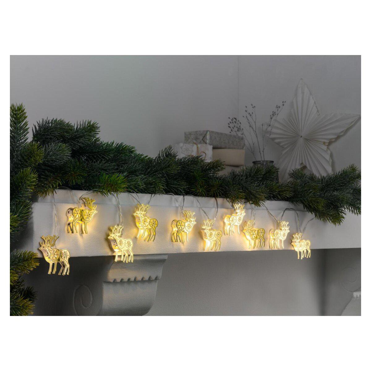 Гирлянда с металлическими оленями Livarno Home 10 LED с таймером 165 см (P1-00325)