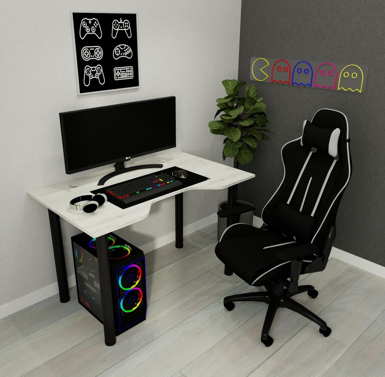 Компьютерный стол Крафт/Белый (26437523)