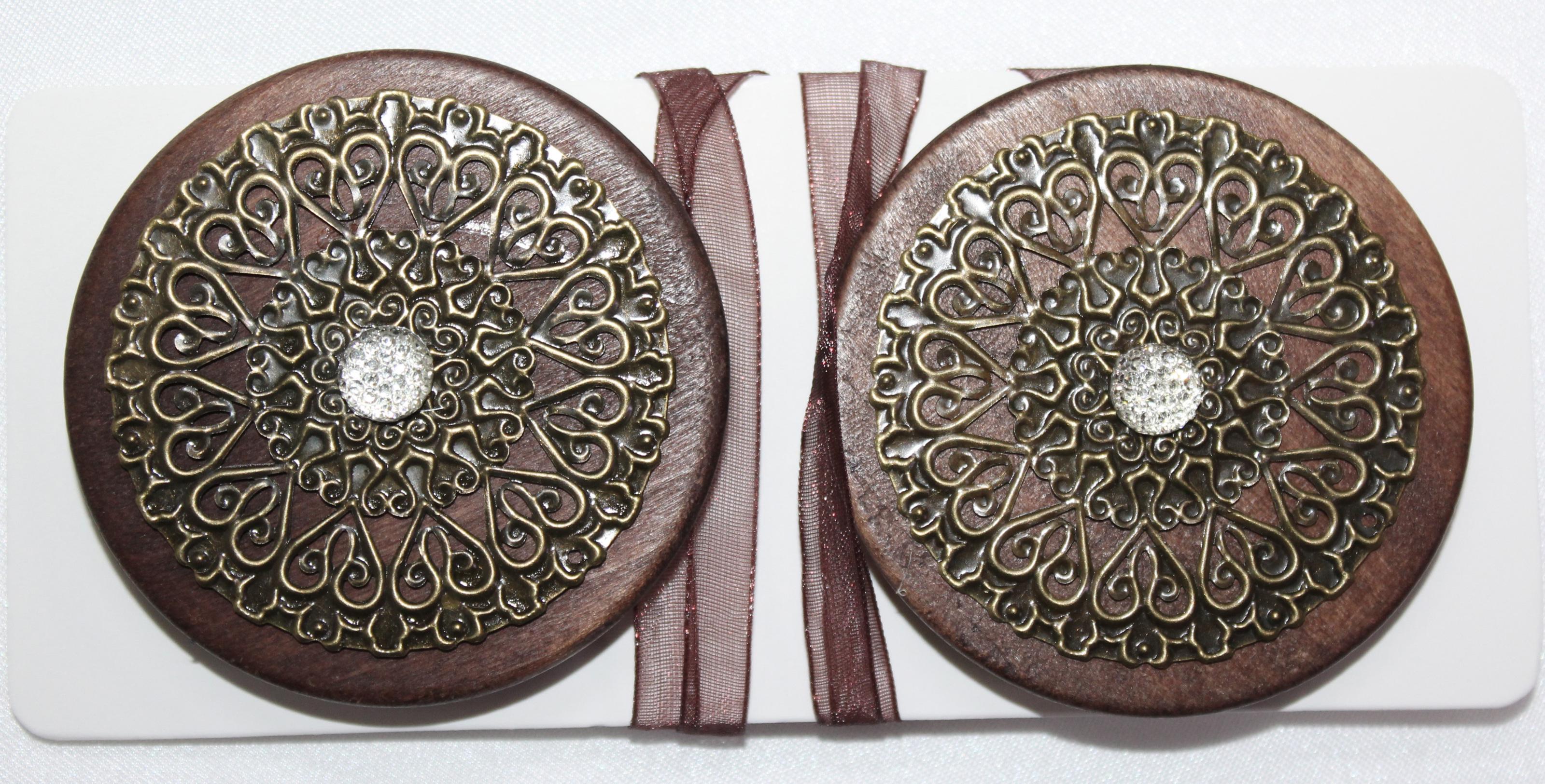 Магниты для штор и гардин Карпаты 171 м 2 шт. Коричневый/Бронзовый (81-082) Магниты для штор и гардин Карпаты 171 м 2 шт. Коричневый/Бронзовый (81-082)