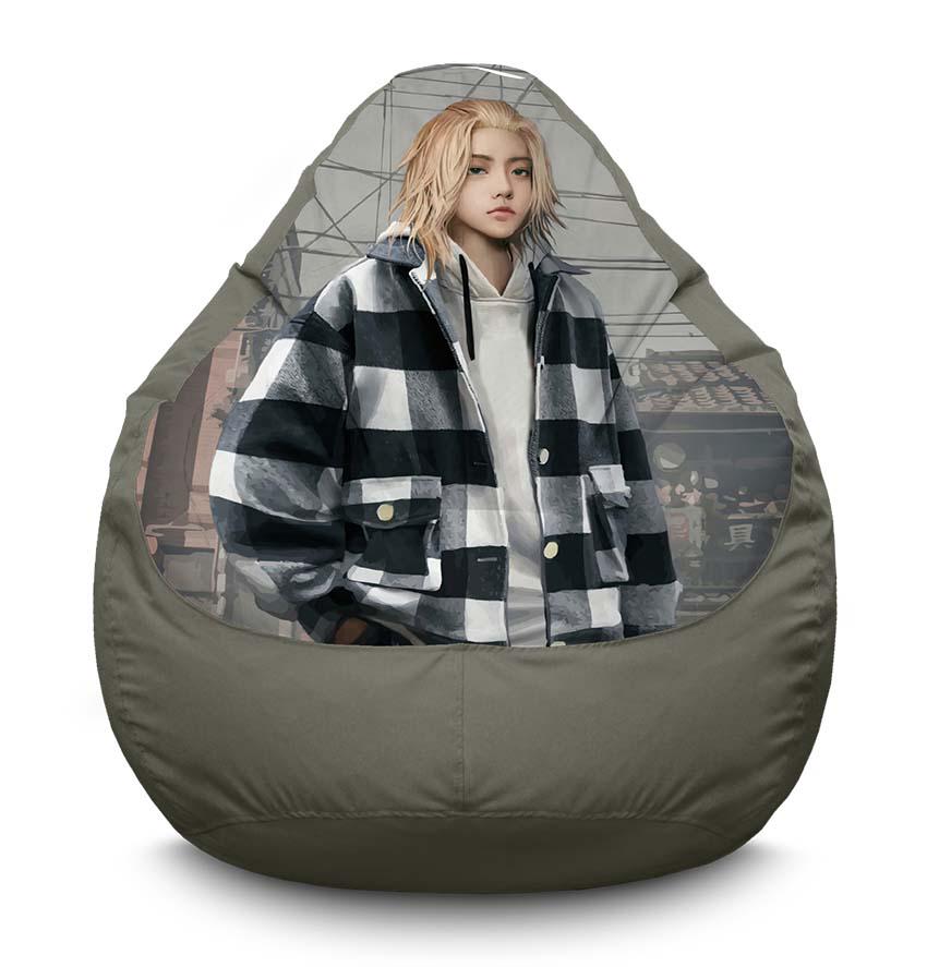 Кресло-мешок iPuff Sano in the city Tokyo Revengers оксфорд XXL 90х125 см Серый (116925-1) Кресло-мешок iPuff Sano in the city Tokyo Revengers оксфорд XXL 90х125 см Серый (116925-1)