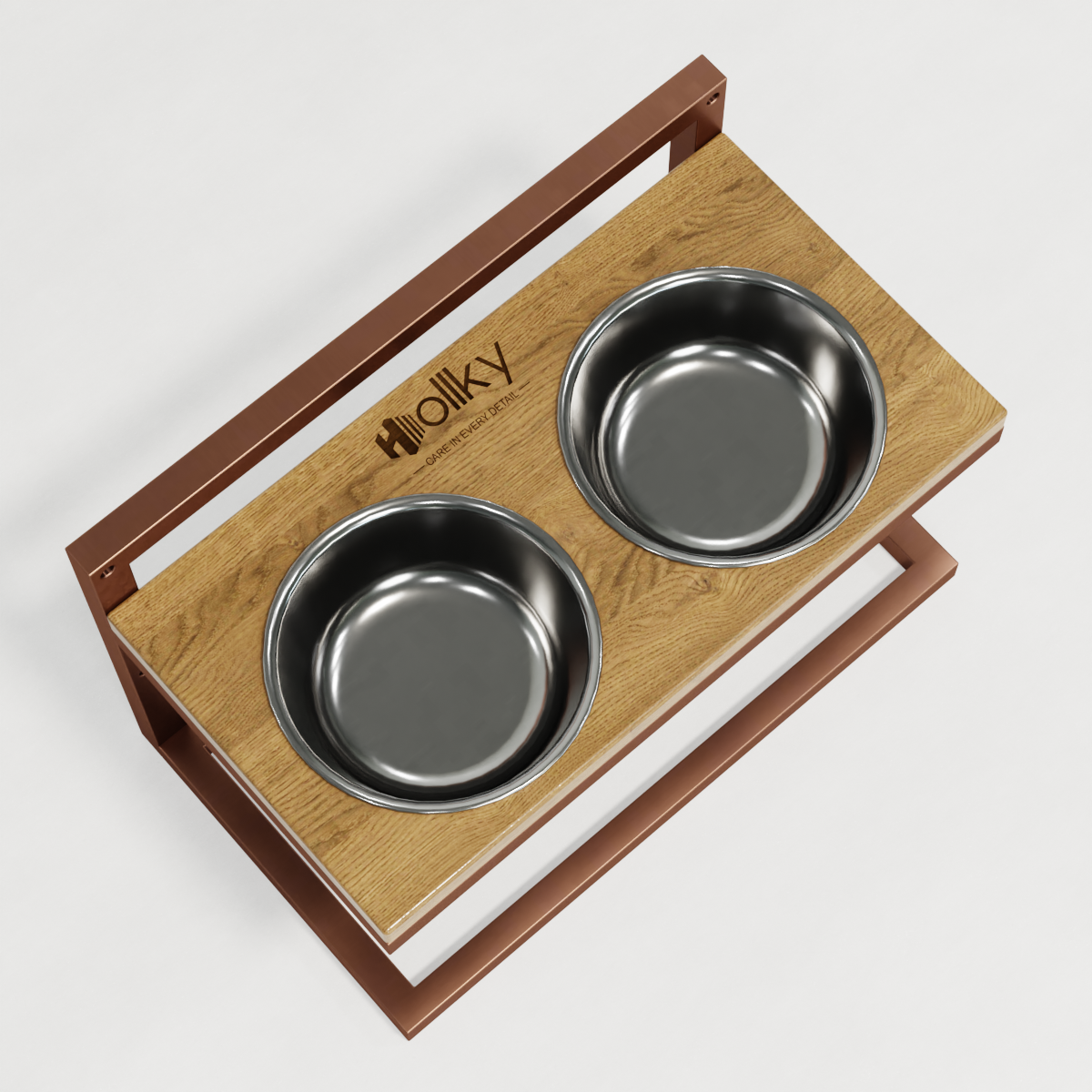 Миски на регульованій підставці для середніх собак Hollky Flex M 2х0,85 л (FM-422530-GLNT) - фото 7