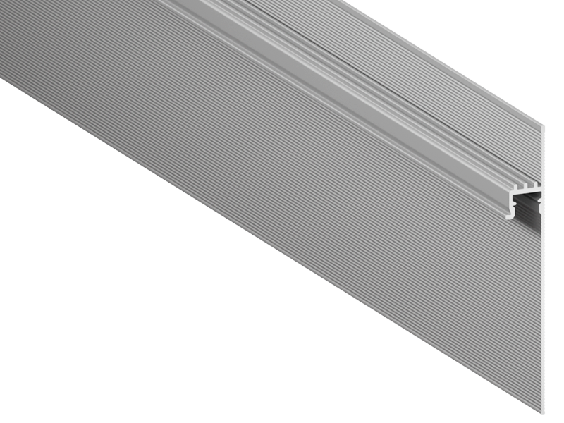 Плінтус алюмінієвий анодований LEDUA АЛ-120 ПЛ 112 для LED стрічки накладний 3 м (9478)