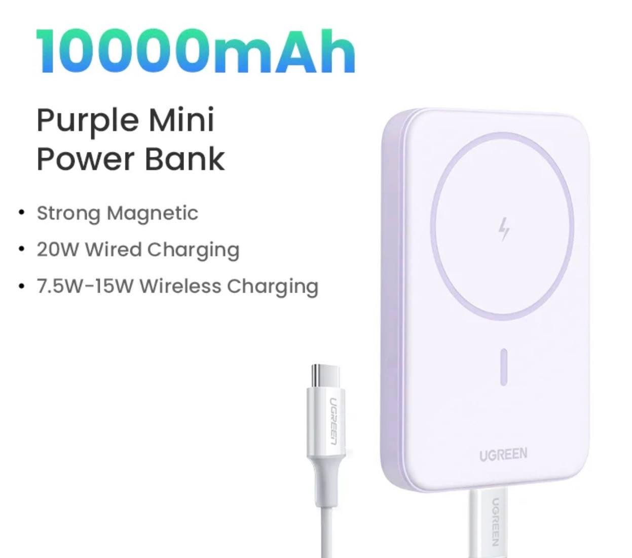 Повербанк UGREEN PB561 10000 mAh 20W Pink (45358) - фото 2 Повербанк UGREEN PB561 10000 mAh 20W Pink (45358) - фото 2