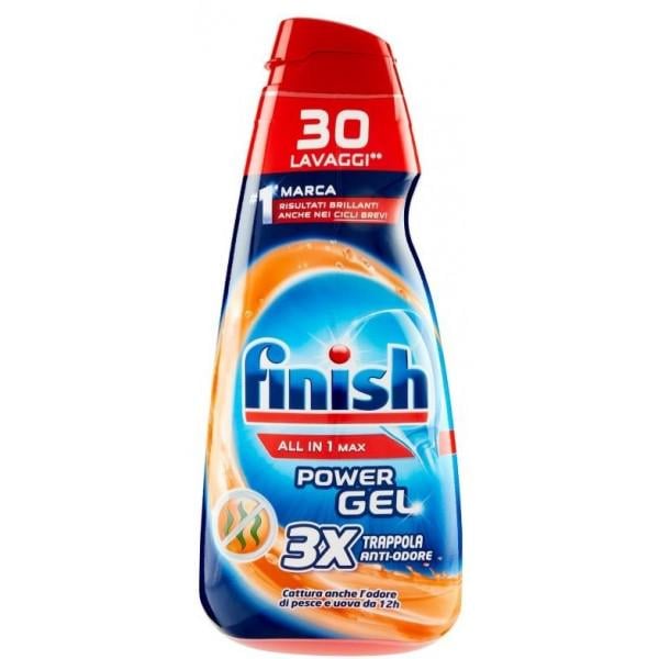 Гель для мытья посуды в посудомоечной машине Finish Power Gel All in 1 Max 600 мл - фото 1