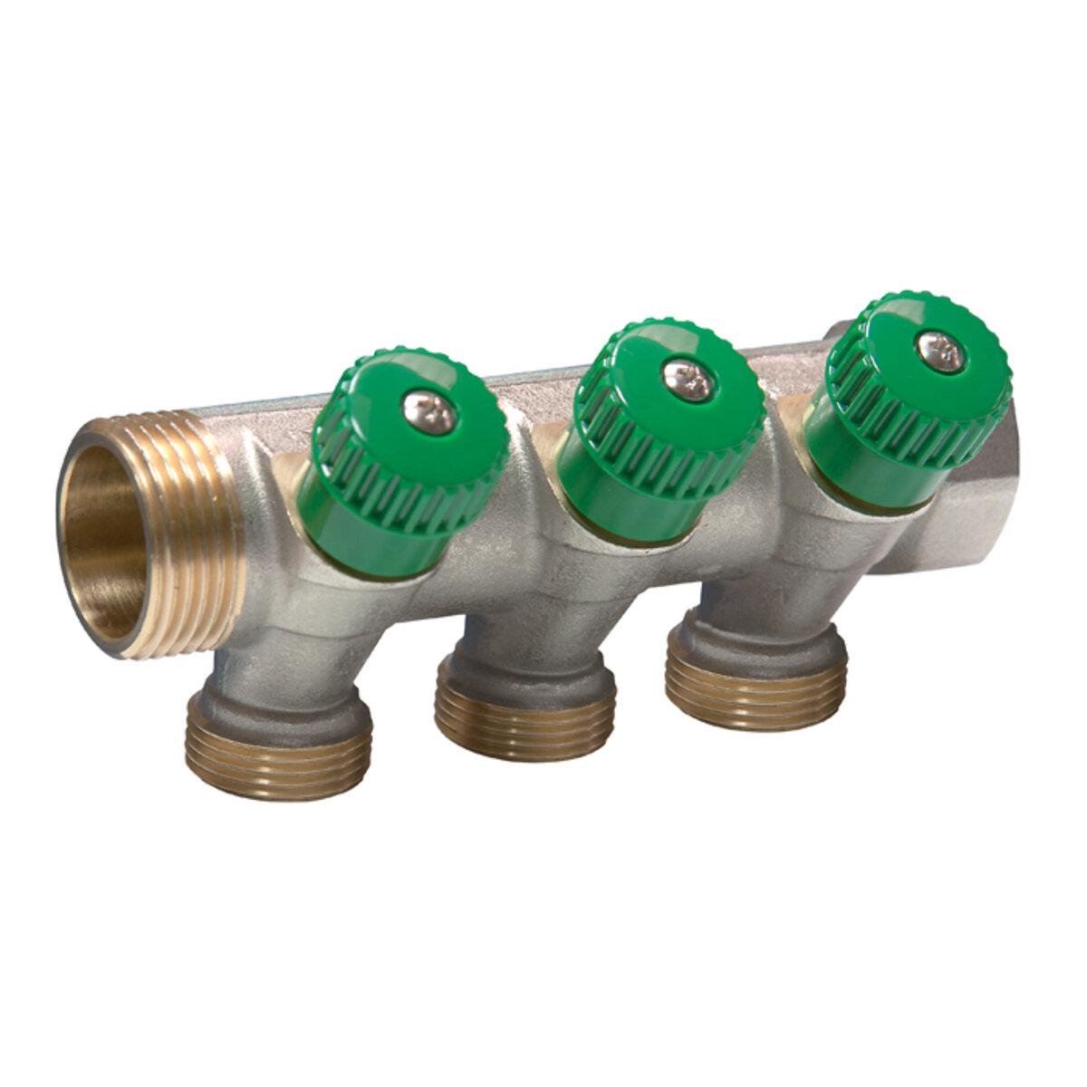 Коллектор вентильный COMISA 1х3/4/4 ЗВ 88.20.095 Green (TK-CL062400403N)