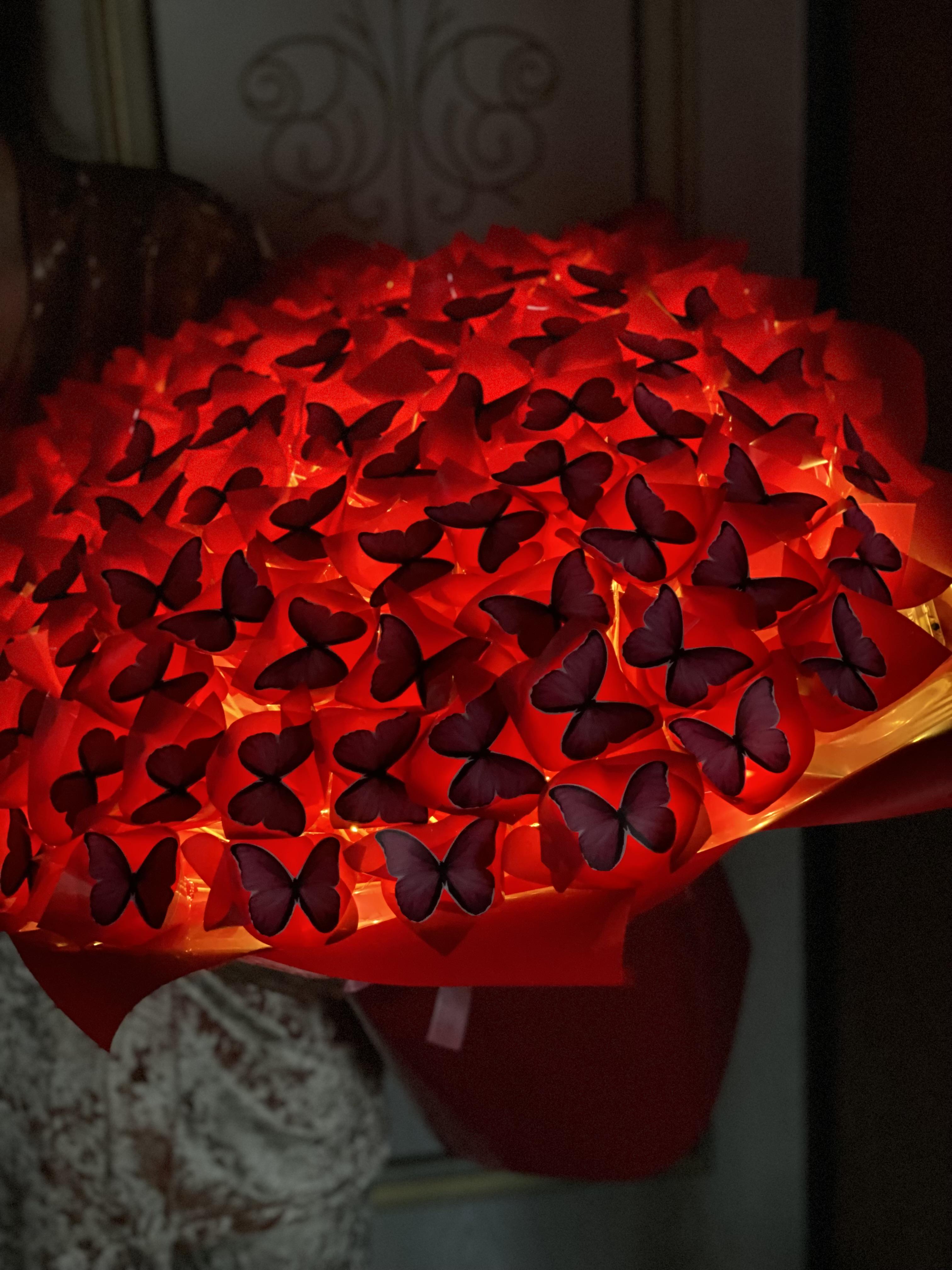 Букет из бабочек Wow 55 Красный (30469075)