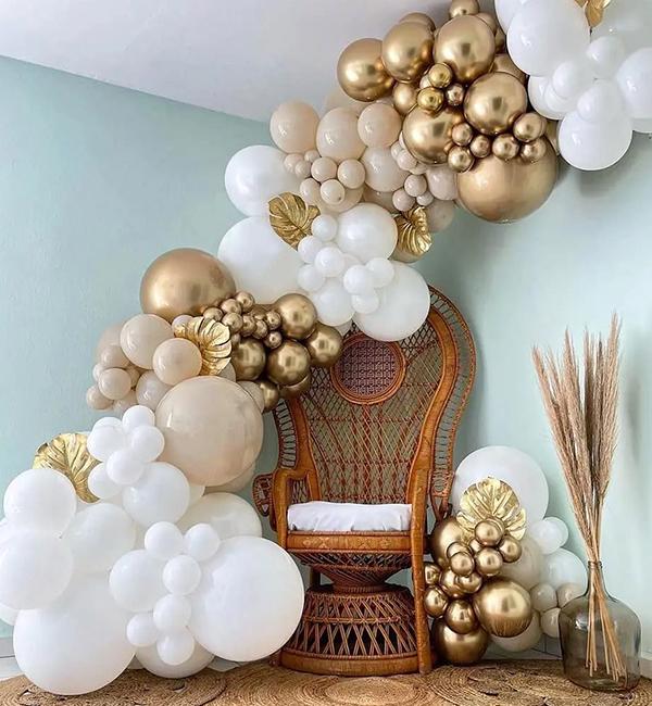 Арка из шаров 169 шт. Latte/Gold (11532829)