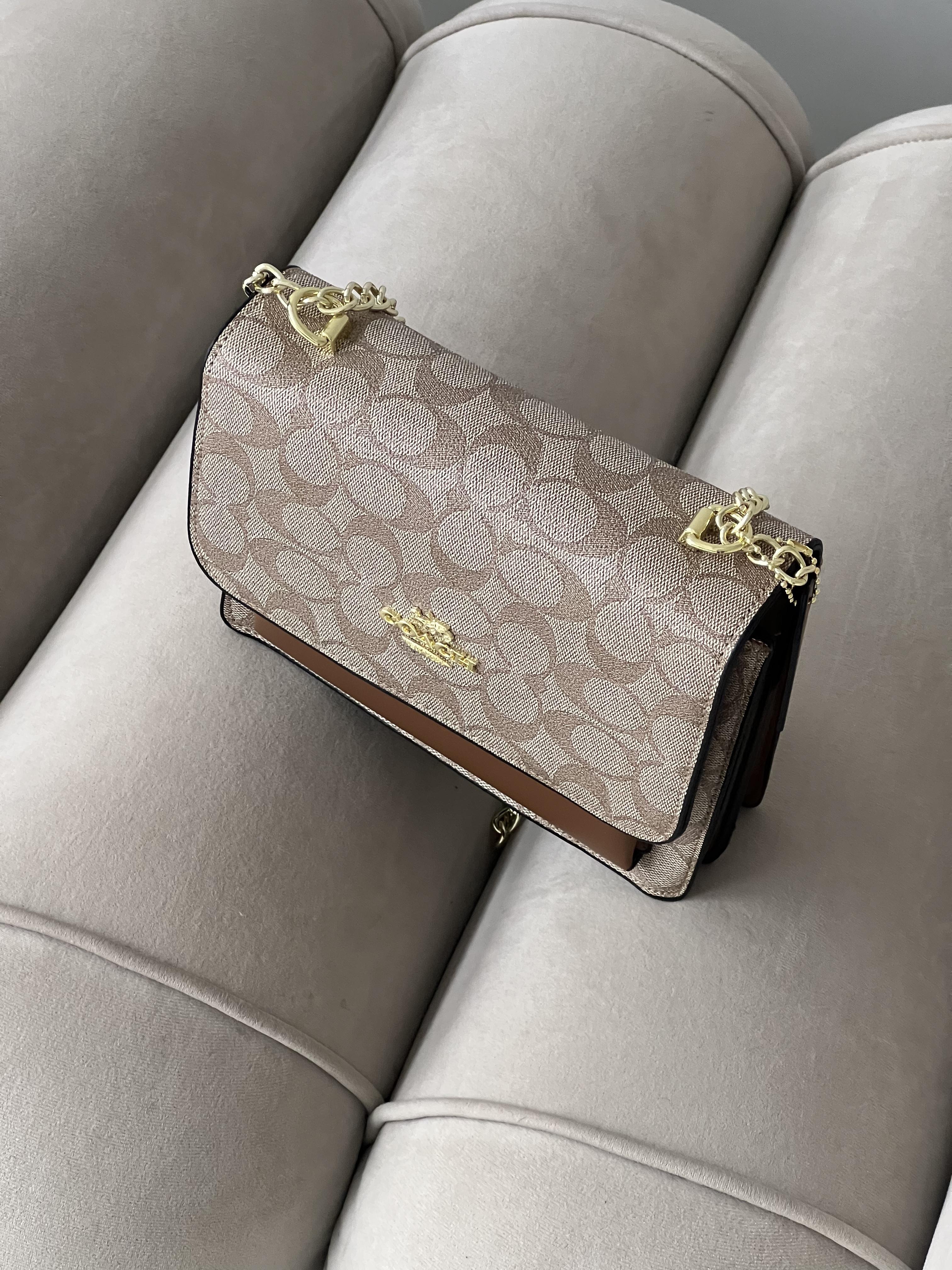 Жіноча сумка в стилі Coach Mini Klare Crossbody Бежевий (20064-2)