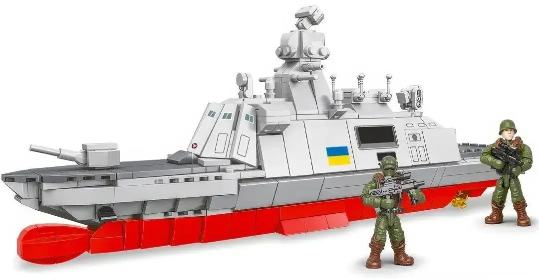 Конструктор Limo Toy Военный корабль Гетман Иван Мазепа из пластика на 727 дет. Красно-серый (150-98-KB1149)