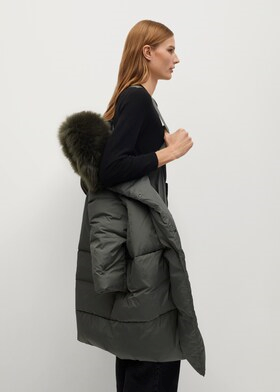Пальто жіноче Mango 77009605 M Сіро-зелений (0004) - фото 5 Пальто жіноче Mango 77009605 M Сіро-зелений (0004) - фото 5