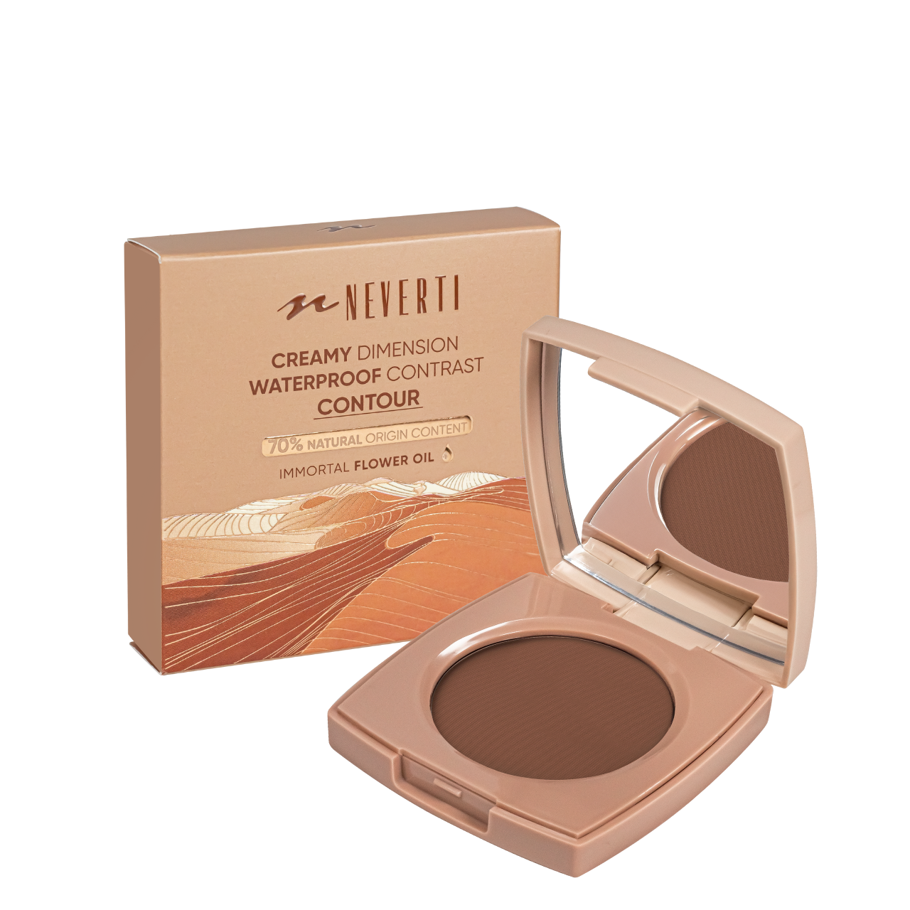 Контуринг для обличчя кремовий Neverti Creamy Dimension Waterproof Contrast Contour 004 Terracota Tan (NP204)