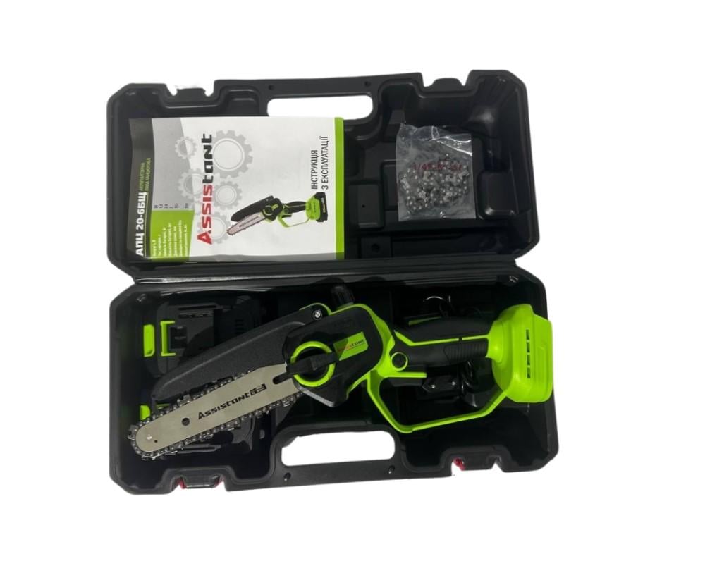 Электропила аккумуляторная цепная Assistant АПЦ-20-6БЩ (апц206бщ) - фото 2 Электропила аккумуляторная цепная Assistant АПЦ-20-6БЩ (апц206бщ) - фото 2