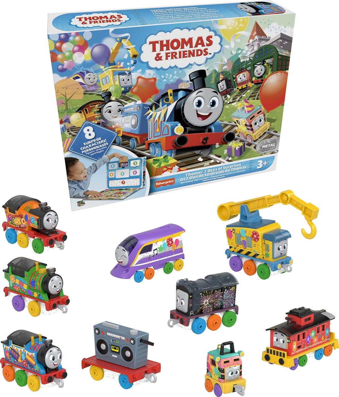 Набор металлических поездов Thomas & Friends 7 Days of Surprises Fisher-Price 9 шт.