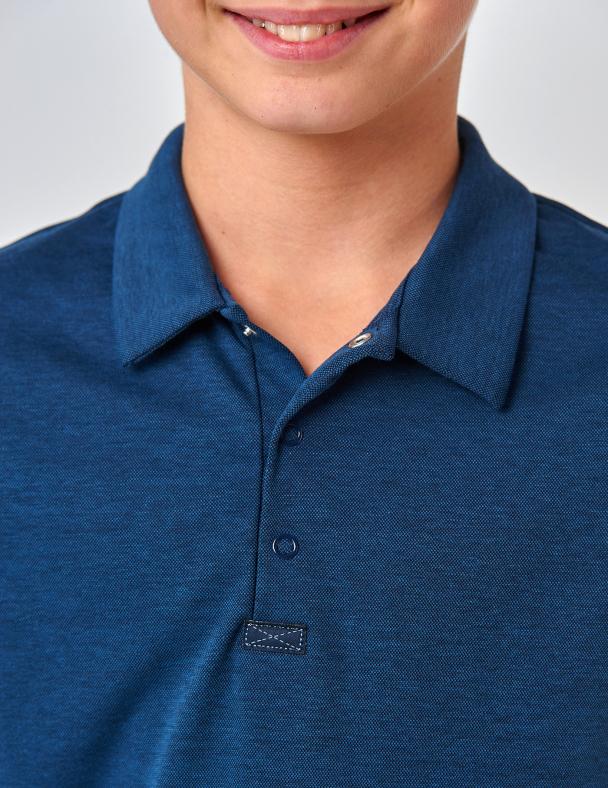 Поло для мальчика Smil Размер 158 см Синий меланж (114121) - фото 3