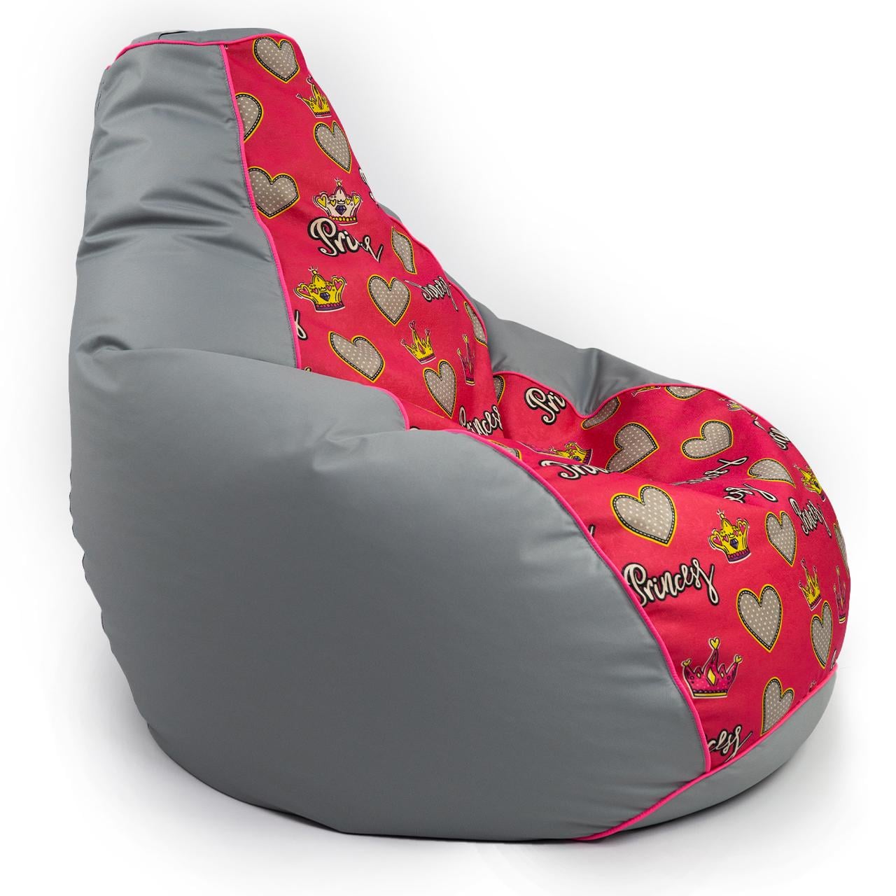 Бескаркасное кресло-мешок и подушечка Flex Oksford Princess с кантиком ХXL 140х100 см (100045)