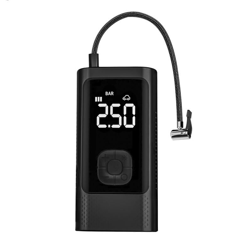 Компресор автомобільний Lesko CZX-11 Type-C бездротовий з дисплеєм/манометром/ліхтариком (24366714)