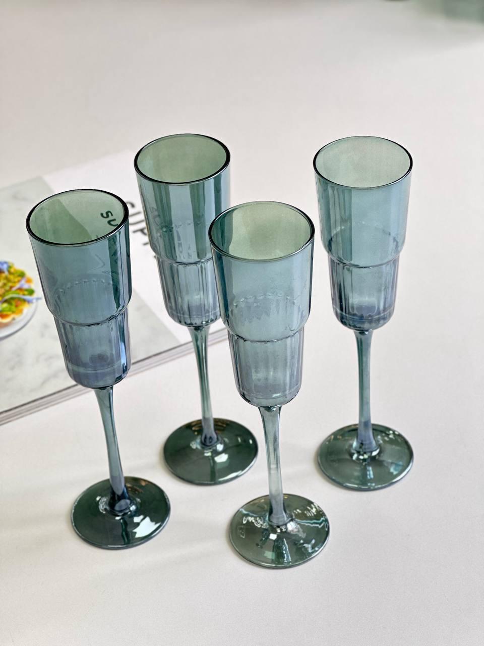 Бокал для шампанского Гринвиль 100 мл Зеленый (432048-2) - фото 3 Бокал для шампанского Гринвиль 100 мл Зеленый (432048-2) - фото 3