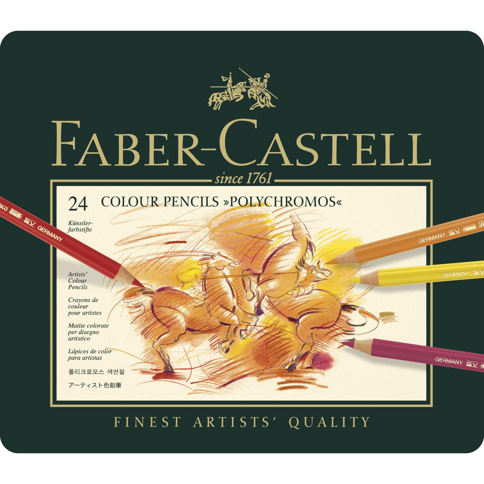 Набір кольорових олівців Faber-Castell Polychromos металевий пенал 24 кольори (110024) Набір кольорових олівців Faber-Castell Polychromos металевий пенал 24 кольори (110024)