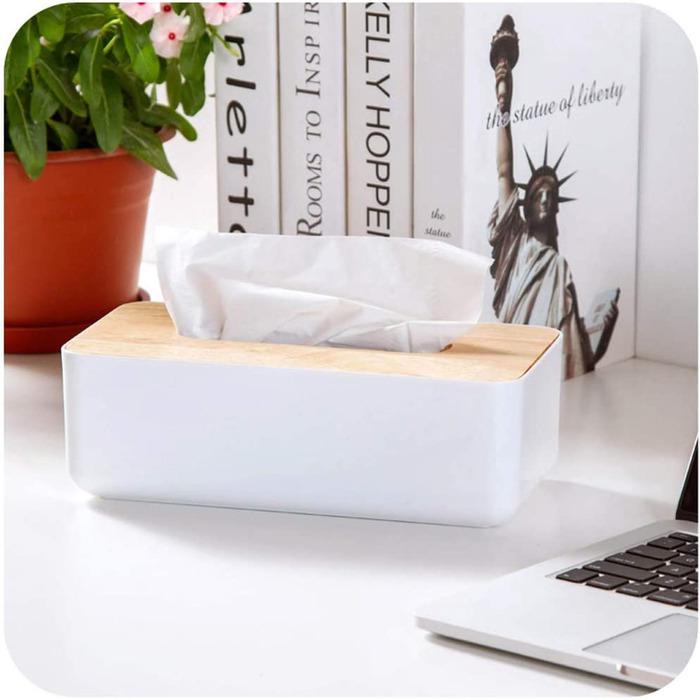 Диспенсер для косметичних серветок Pojah 26x13x11 см Білий (709020) - фото 7 Диспенсер для косметичних серветок Pojah 26x13x11 см Білий (709020) - фото 7