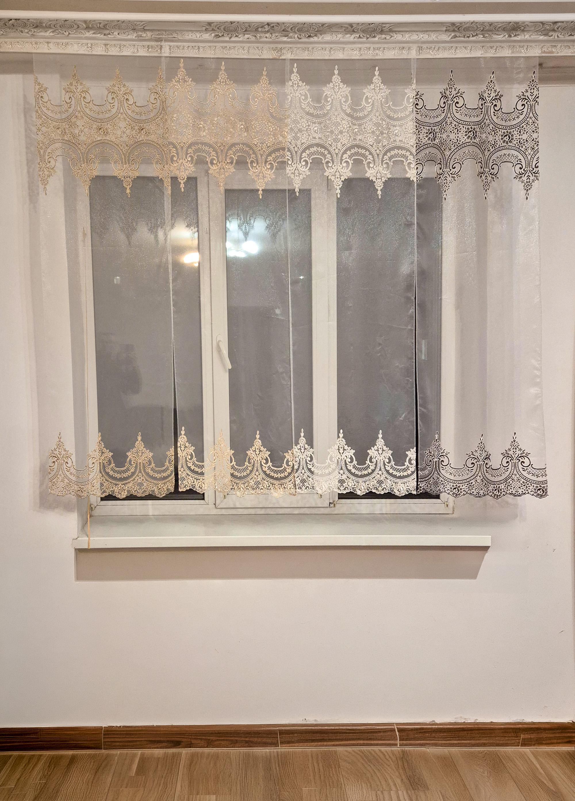 Комплект занавесок Firanka Damask 4 шт. 200x150 см Кремовый с бежевым и коричневым (11_6ф)