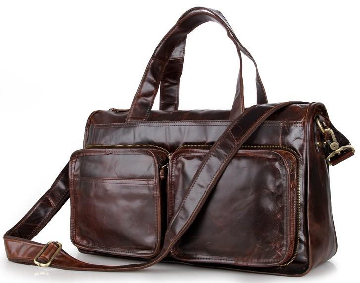 Сумка мужская Vintage 14243 кожаная Коричневый