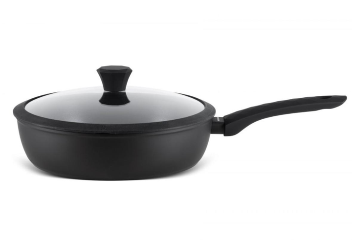 Сковорода глибока із скляною кришкою Benson BN-448 24 см алюмінієва/алмазне покриття (ML-05239) - фото 1 Сковорода глибока із скляною кришкою Benson BN-448 24 см алюмінієва/алмазне покриття (ML-05239) - фото 1