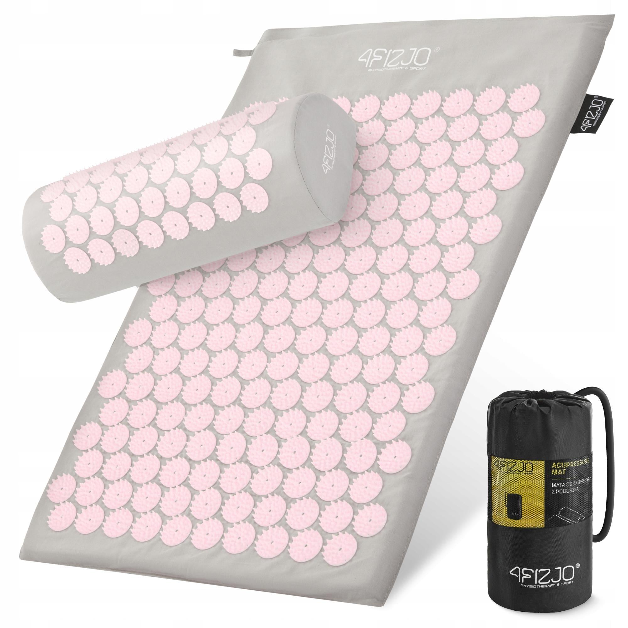 Коврик акупунктурный с валиком 4FIZJO Classic Mat Аппликатор Кузнецова Grey/Pink (P-5907739313287) Коврик акупунктурный с валиком 4FIZJO Classic Mat Аппликатор Кузнецова Grey/Pink (P-5907739313287)